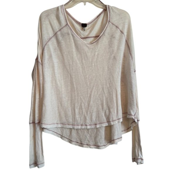We The Free Pullover Oversized Long Sleeve Cream Top - Picture 1 of 6